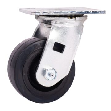 World Casters & Equipment Manufacturing 350 lb 4 in Rubber on Cast Iron Swivel Caster