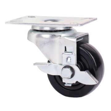 World Casters & Equipment Manufacturing 150 lb 3 in Soft Rubber Swivel Caster