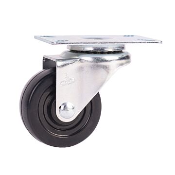 World Casters & Equipment Manufacturing 150 lb 3 in Soft Rubber Swivel Caster