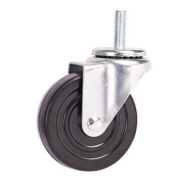 World Casters & Equipment Manufacturing 170 lb 4 in Soft Rubber Swivel Caster