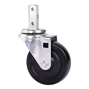 World Casters & Equipment Manufacturing 275 lb 4 in Hard Rubber Swivel Caster