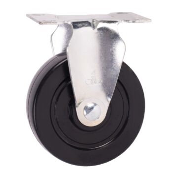 World Casters & Equipment Manufacturing 170 lb 4 in Soft Rubber Rigid Caster
