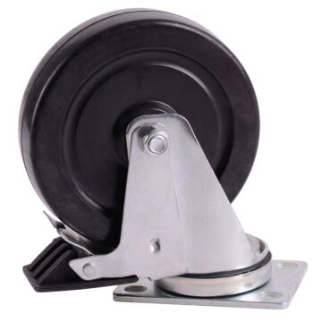World Casters & Equipment Manufacturing 200 lb 5 in Soft Rubber Swivel Caster