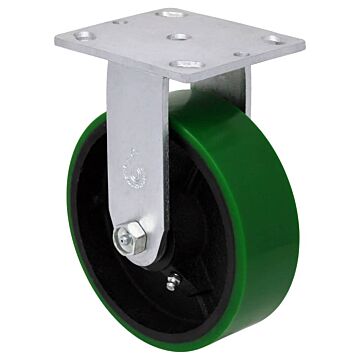 World Casters & Equipment Manufacturing 900 lb 6 in Polyurethane on Cast Iron Rigid Caster