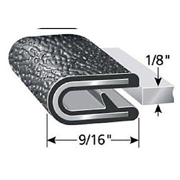 LPC 1/8 in 7/16 in Vinyl Push-On Standard Trim