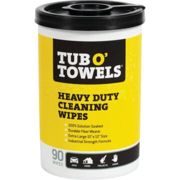 Tub O Towels Heavy Duty Cleaning Wipes (90pk)