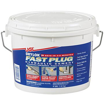United Gilsonite Laboratories Drylok Fast Plug Hydraulic Cement 4 lb. Gray