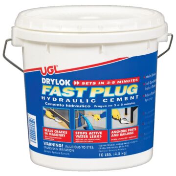 United Gilsonite Laboratories Drylok Fast Plug Hydraulic & Anchoring Cement 10 lb. Gray