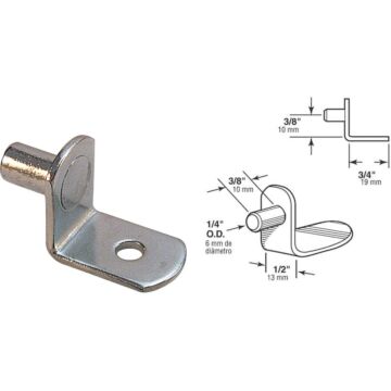 PRIME-LINE 1/4" Nickel Shelf Support (8pk)