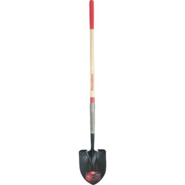 Razor-Back Round Point Shovel with Cushion Grip Wood Handle