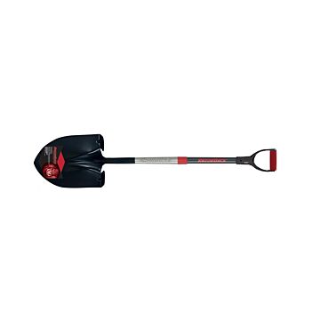 Razor-Back Round Point Digging Shovel w/ Fiberglass Handle