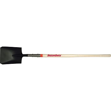 Razor-Back Square Point Shovel with Dual Rivet Wood Handle
