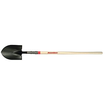 Razor-Back Round Point Shovel with Dual Rivet Wood Handle