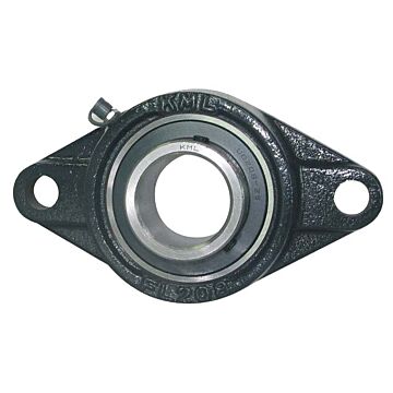 KML Standard  2 Bolt Flange  Bearing, 1" Set Screw Lock, Extended Race UCFL20516