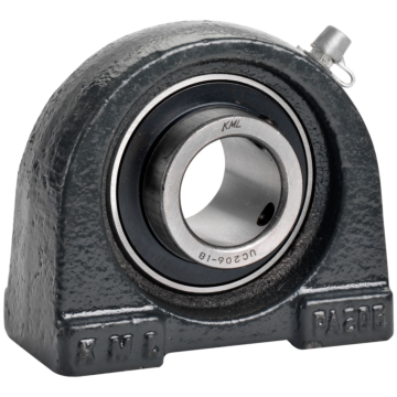 KML PILLOW BLOCK, TAPPED BASE, METRIC BOLT HOLES, NORMAL DUTY, SET SCREW TYPE - UCPA204-12 (3/4" DIA)