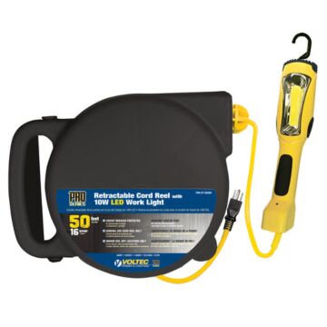 Voltec Power and Lighting 0.416666666666667 1250 W SJTW Retractable Cord Reel with 10 W LED Work Light