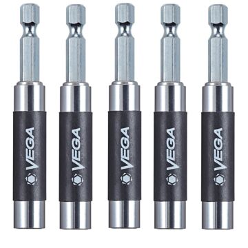 VEGA Mag Bit Holder w/ Finder Sleeve x 4-3/4" 5pk