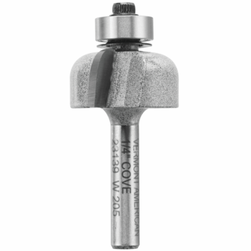 Vermont American 1/4 x 1/2 In. Carbide Tipped Cove Bit