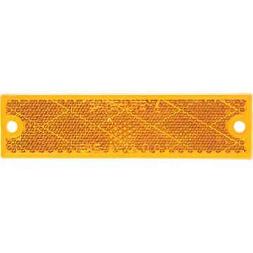 Peterson 1-1/8 In. W. x 4-7/16 In. H. Compact Rectangular Amber Reflector