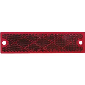 Peterson 1-1/8 In. W. x 4-7/16 In. H. Compact Rectangular Red Reflector