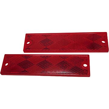 Peterson Compact Rectangular Reflector (Red - 2pk)
