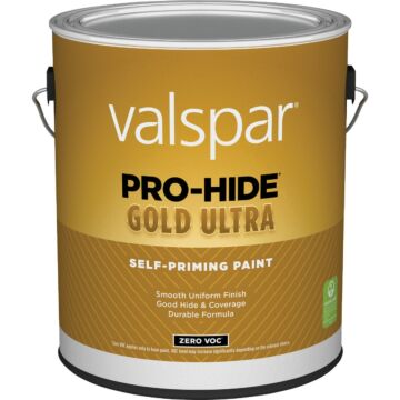 Valspar Pro-Hide Gold Ultra Zero VOC Latex Flat Interior Wall Paint, Black, 1 Gal.