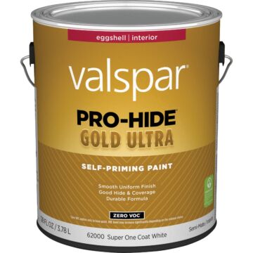 Valspar Pro-Hide Gold Ultra Self-Priming Interior Wall Paint (Eggshell - Super-One Coat White) 1 gal