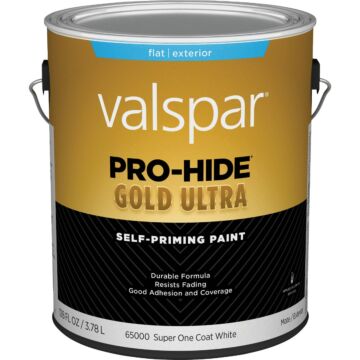 Valspar Pro-Hide Gold Ultra Latex Self-Priming Exterior Paint (Flat - White) 1 gal