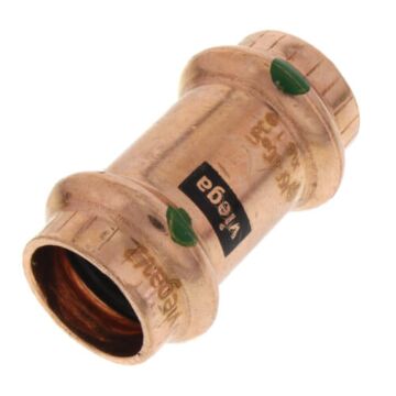 1/2 in Copper Pipe Coupling without Stop