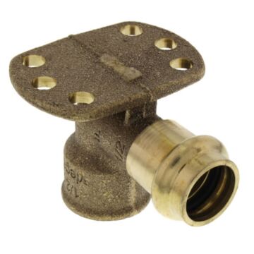 1/2 x 1/2 in FNPT 90 deg Wall Plate Drop Eared Elbow