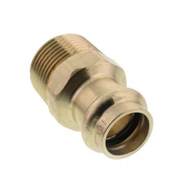 1/2 x 3/4 in Press x MPT Bronze Lead Free Pipe Male Adapter