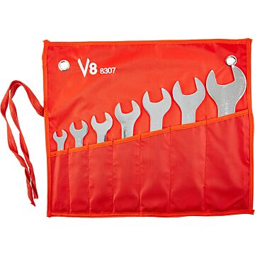 V8 Tools Imperial 7 Alloy Steel Super Thin Wrench Set