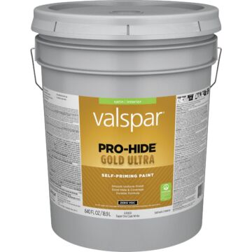 Valspar Pro-Hide Gold Ultra Interior Wall Paint (Satin - Super-One Coat White) 5 gal