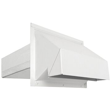 Imperial Heavy-Duty Galvanized Steel Exhaust Hood (White) 3-1/4 x 10 in.
