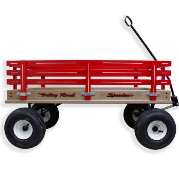 Valley Road Woodworks 1100 lb Rack 48 in Speeder Wagon Red Poly
