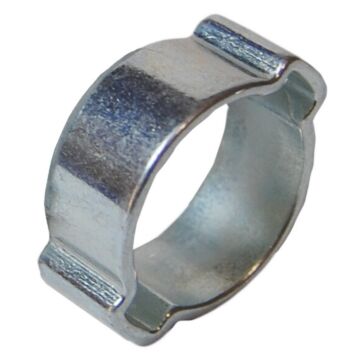 19/32 in Fits Pipe Size Steel Zinc Plated 2-Ear Hose Clamp