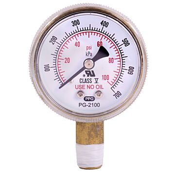 Best Welds® 2 in 100 psi 1/4 in NPT Replacement Pressure Gauge