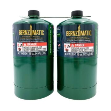 Bernzomatic 2-pack, 1lb. Propane Cylinder