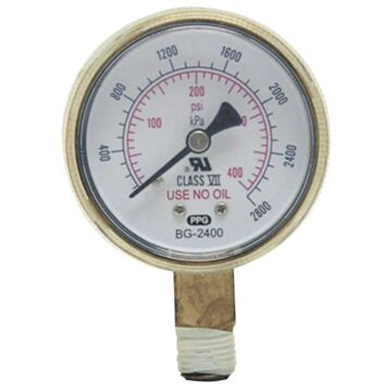 WIKA 1-1/2 in 30 psi 1/4 in NPT Pressure Gauge