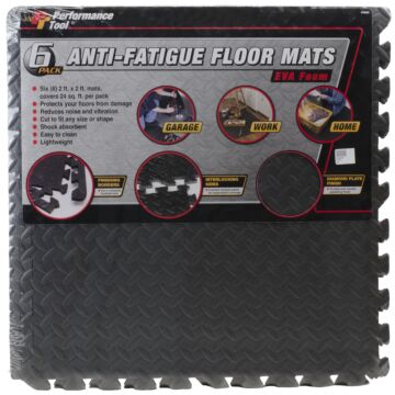 Wilmar 2 ft 2 ft 3/8 in Anti-Fatigue Floor Mat