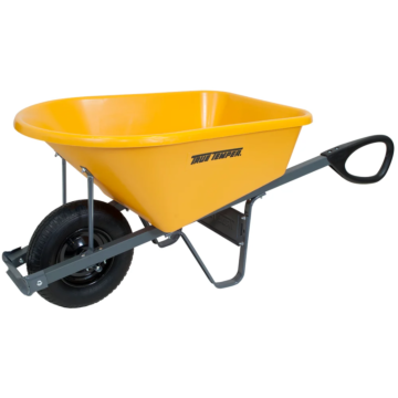 TRUE TEMPER 6 Cu. Ft. Poly Wheelbarrow w/ Total Control Handles