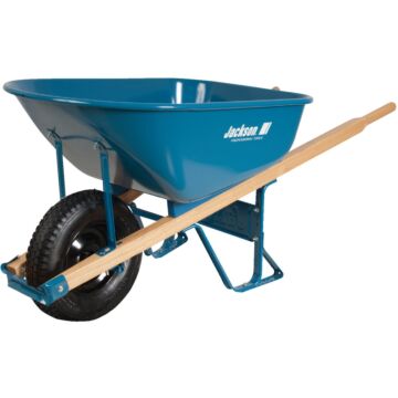 Jackson 6 Cu. Ft. Steel Wheelbarrow with Flat Free Tire