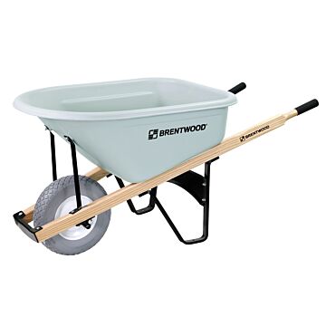 Brentwood Industries, Inc 6 Cu. Ft. Poly Wheelbarrow with No-Flat Tire