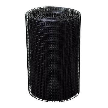 Jackson Wire Welded Garden Fence, 50 ft L, 24 in H, 1/2 x 1 in Mesh, 16 Gauge, Blk, Galvanized