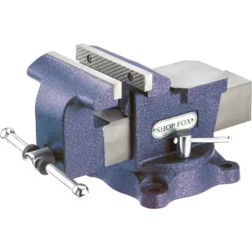 SHOP FOX 6-1/4 in 6 in 360 deg Bench Vise with Swivel Base