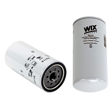 WIX Filters Spin On Cellulose Fuel Filter - 1 x 12 in. Thread Size