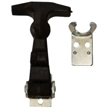 Buyers 4 in Rubber Latch/Carbon Steel Bracket Plain Latch/Zinc Plated Bracket Hood Catch