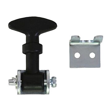 Buyers 2-1/2 in Rubber Latch/Carbon Steel Bracket Plain Latch/Zinc Plated Bracket Hood Catch
