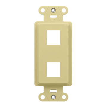 Pass & Seymour 2-Port Decorator Outlet Strap (Ivory)