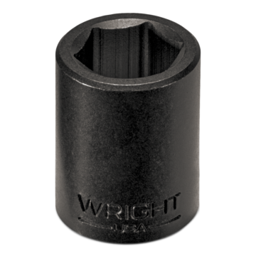 Wright Tool 1/2" Drive 6 Point Standard Impact Socket - 1"